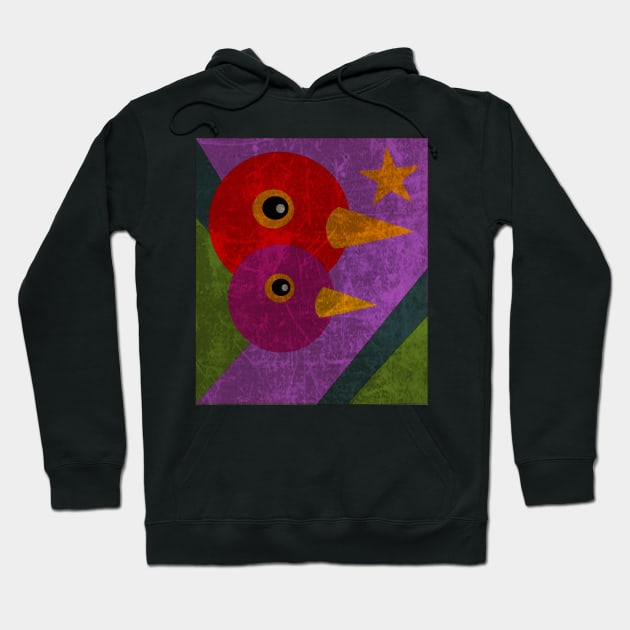 retro Bird Polygon Art Art,Pop Art Hoodie by jaml-12